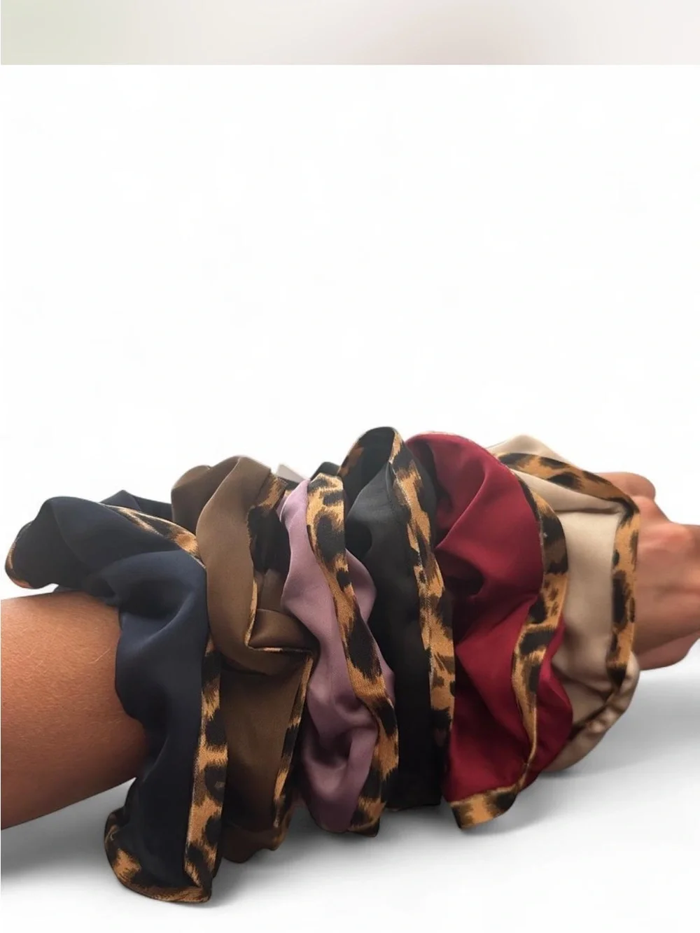 Leopard 🐆 large scrunchies assorted colors